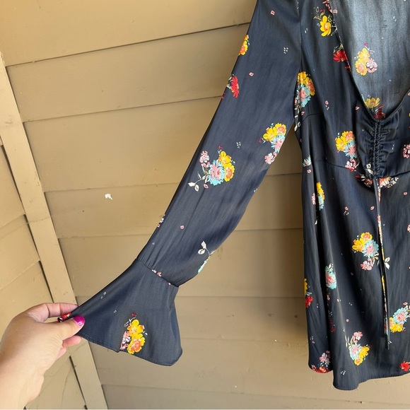 Free People Polyester Shift Floral Dress - Size S Boho Casual Festival - Picture 4 of 6